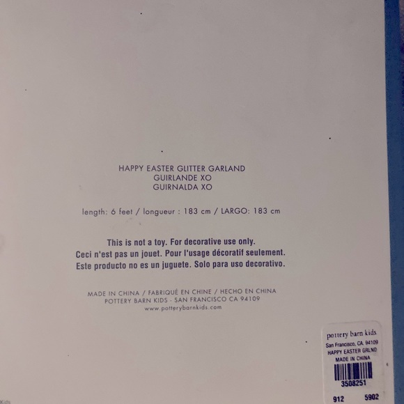 POTTERY BARN KIDS BUNNY 🐰 “HAPPY EASTER 🐣 GARLAND - SOLD OUT - Picture 3 of 4